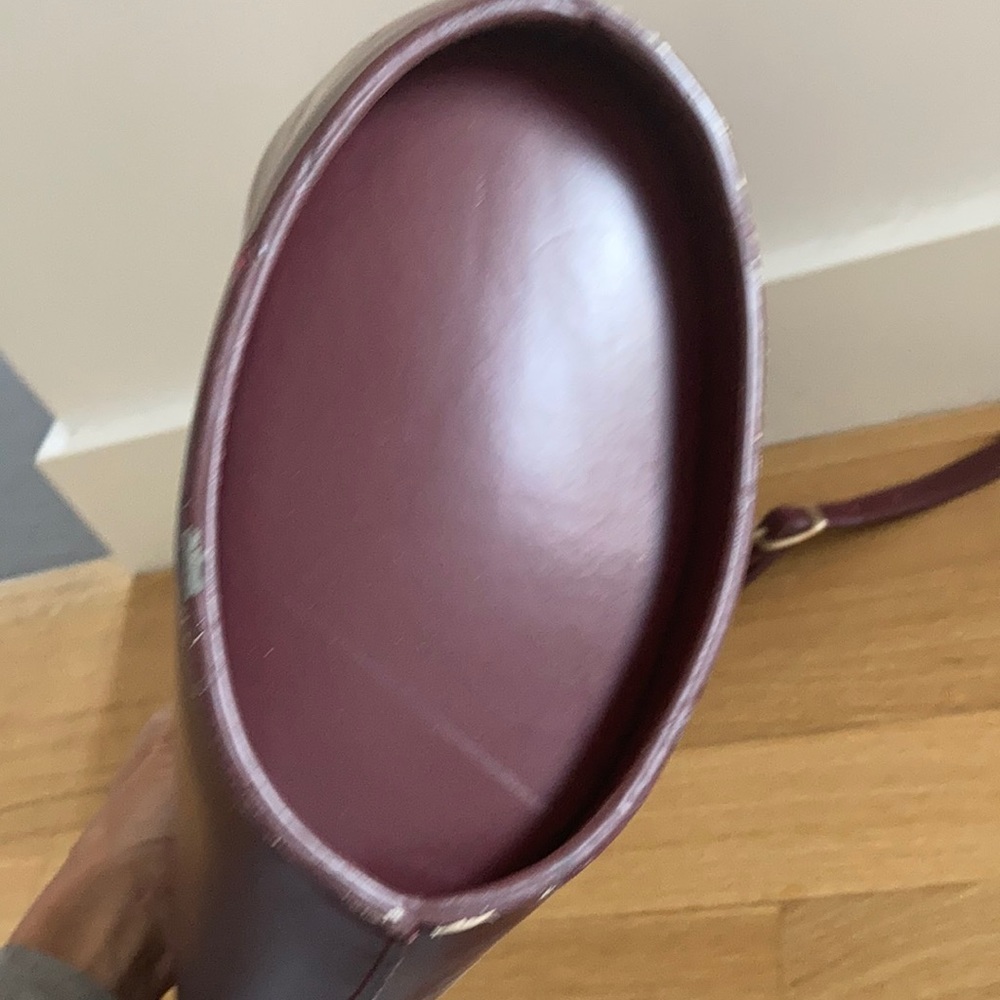 STAUD Burgundy Bag with Black Handles - Picture 5 of 6